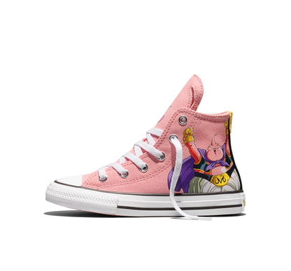 Converse Chuck Taylor All Star Hi x Dragon Ball Z "Majin Buu" PreSchool - Quartz Pink/Black/Cyber Yellow
