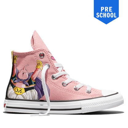 Converse Chuck Taylor All Star Hi x Dragon Ball Z "Majin Buu" PreSchool - Quartz Pink/Black/Cyber Yellow