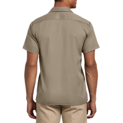 Men's Dickies Slim Fit FLEX Twill Work Shirt - Desert Sand