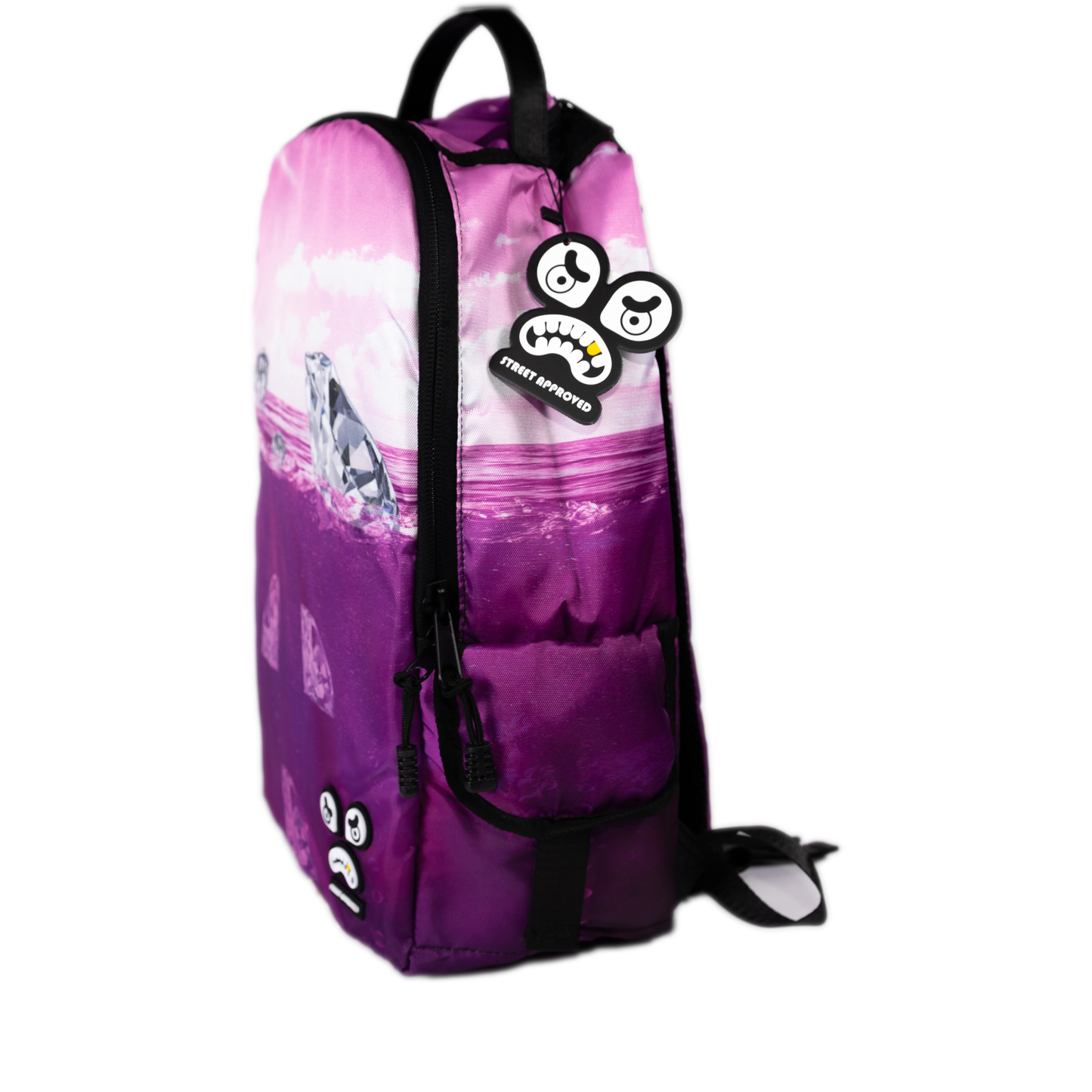 Streetz Iz Watchin Diamond Ocean Backpack -  Pink