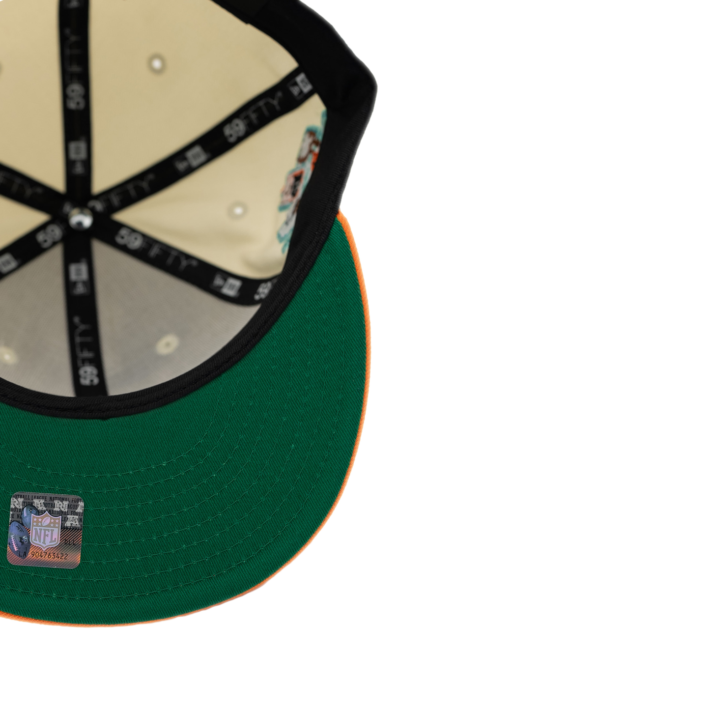 New Era Miami Dolphins 59Fifty Fitted Hat - Chrome/ Orange