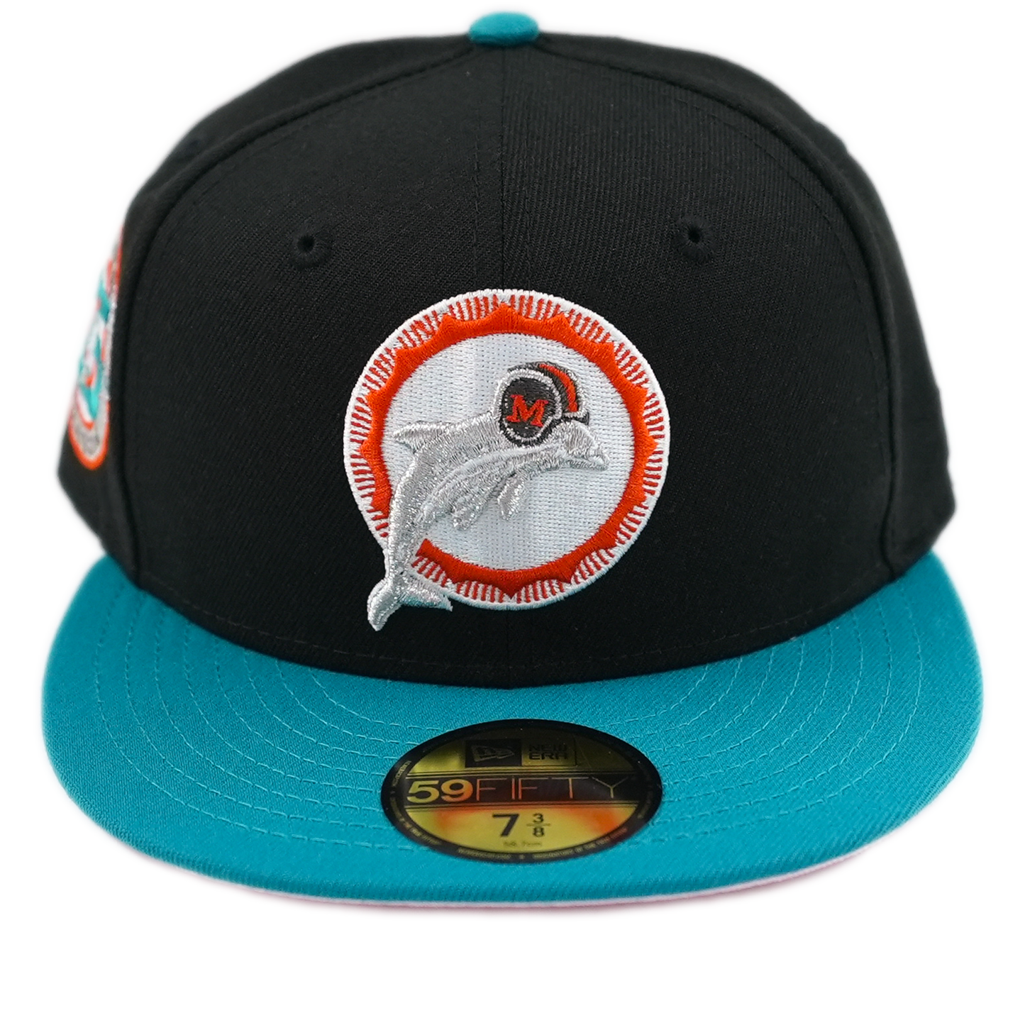 New Era Miami Dolphins 59Fifty Fitted Hat - Black/ Title Wave