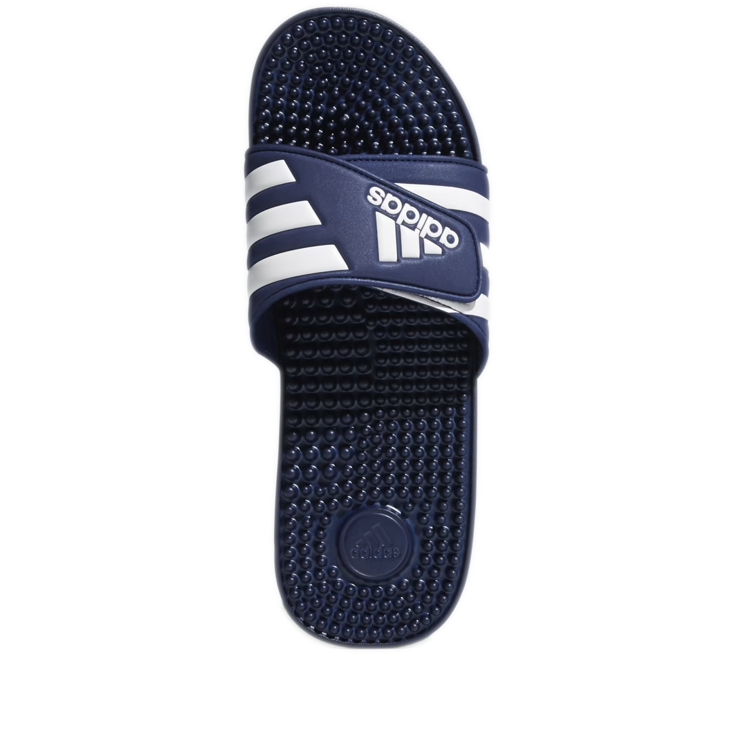 Men's Adidas Adissage Slides - Dark Blue / Cloud White / Dark Blue