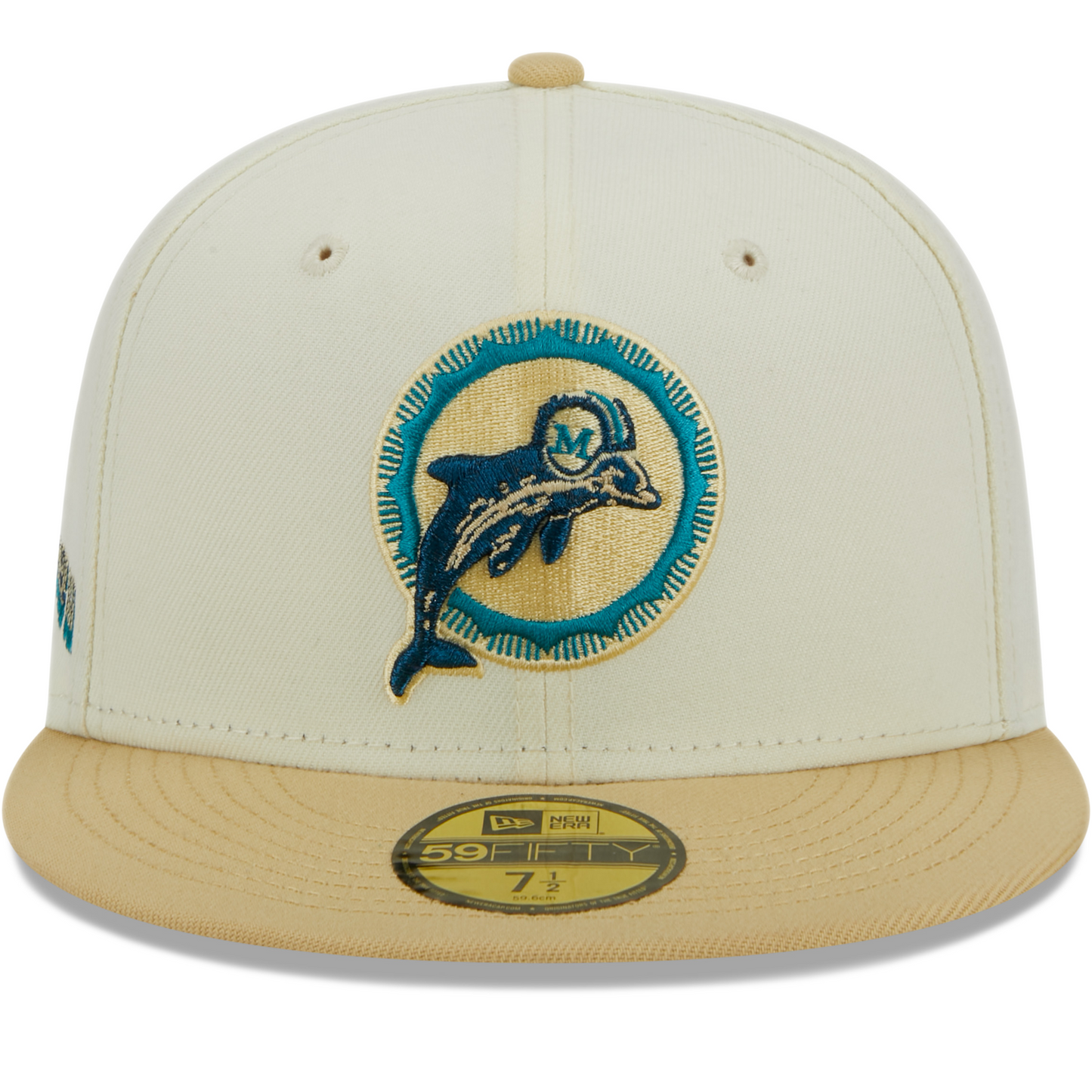 New Era Miami Dolphins City Icon 59FIFTY Fitted Hat - White/ Cream
