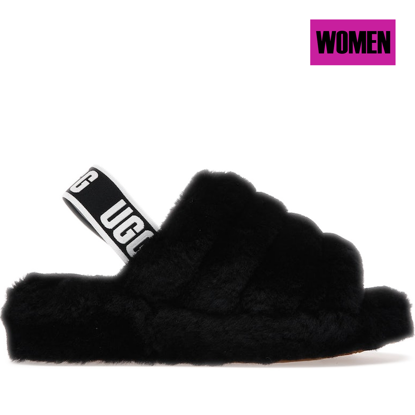 Women's Ugg Fluff Yeah Slide Sandals - Black