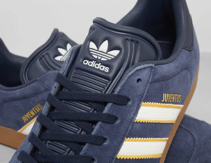 Men's Adidas Gazelle Juventus Terrace Icons Shoes - Legend Ink/Off White/Dark Football Gold