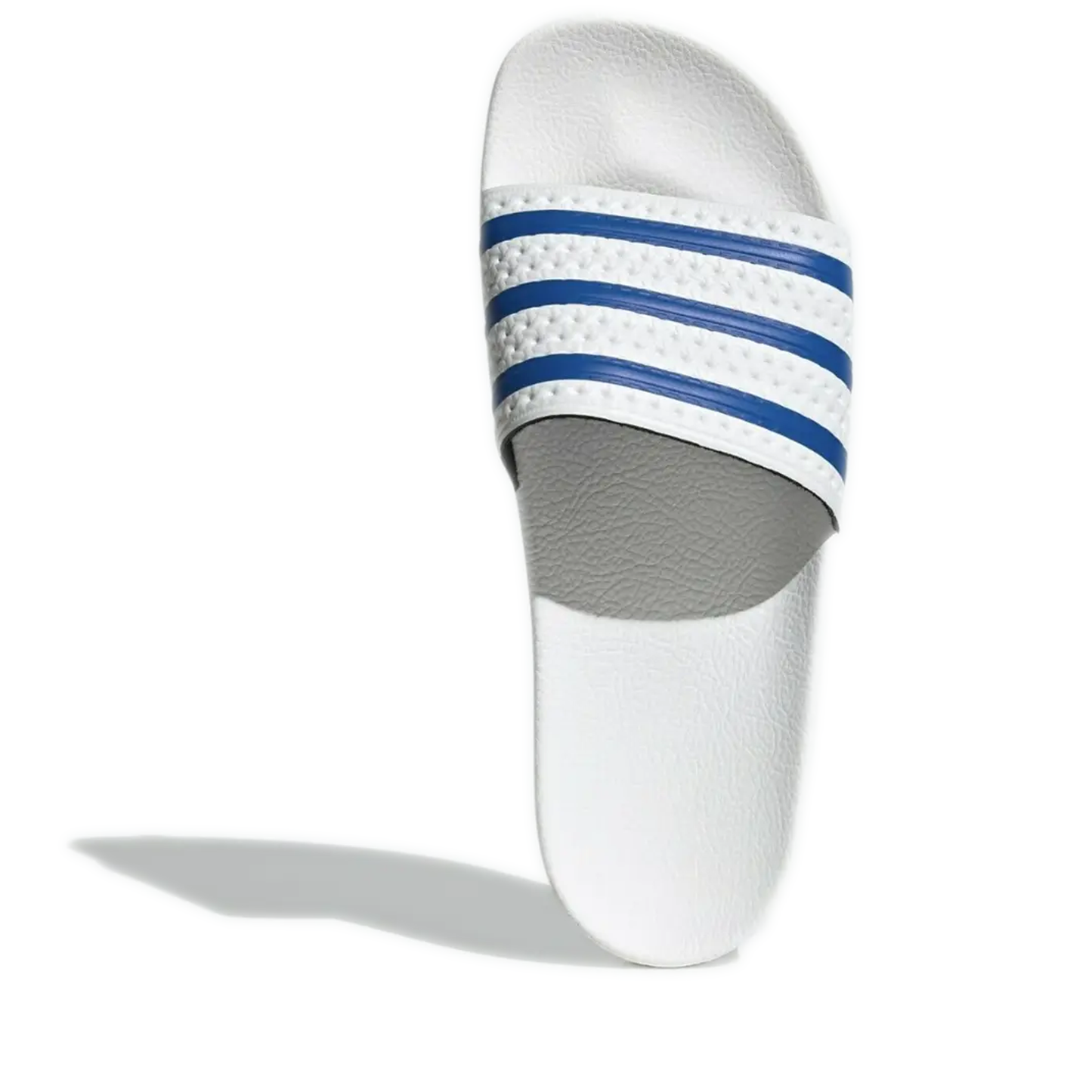 Men's Adidas Adilette Slides - White/ Blue