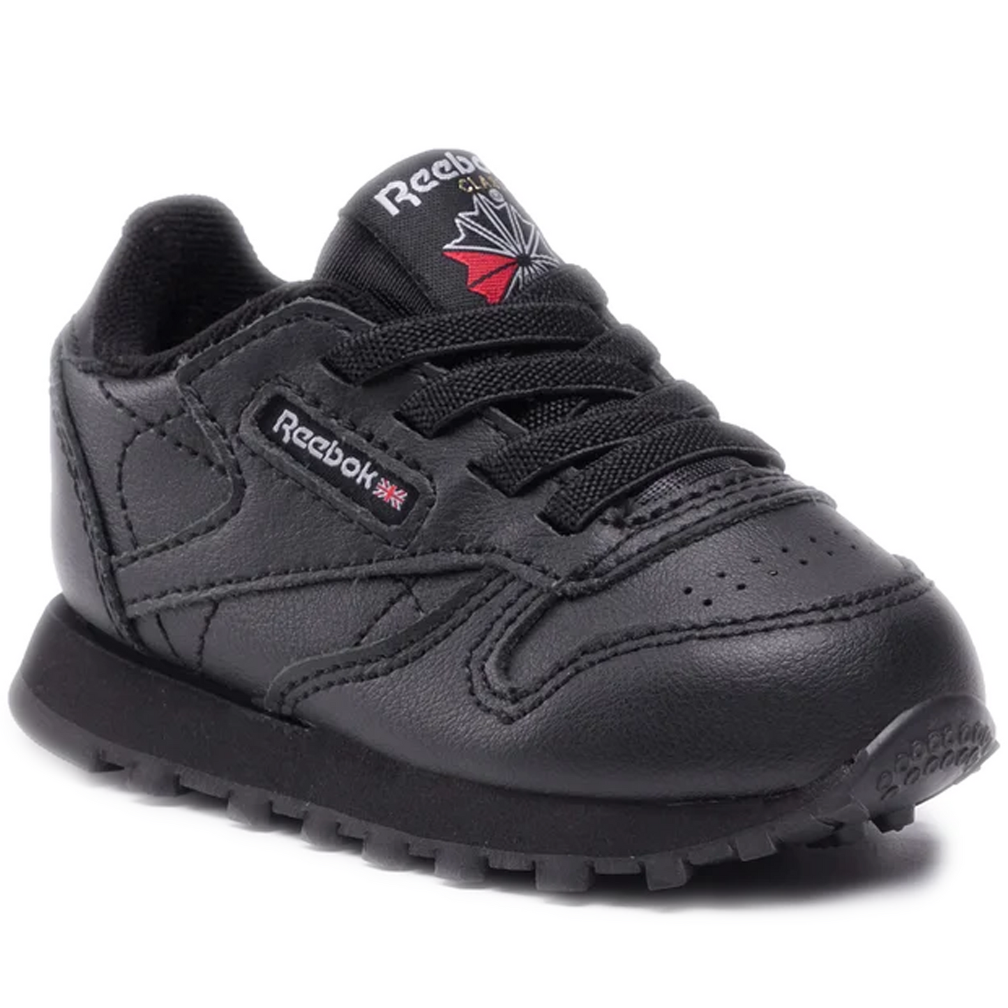 Infants Reebok Classic Leather Shoes - Core Black / Core Black / Core Black