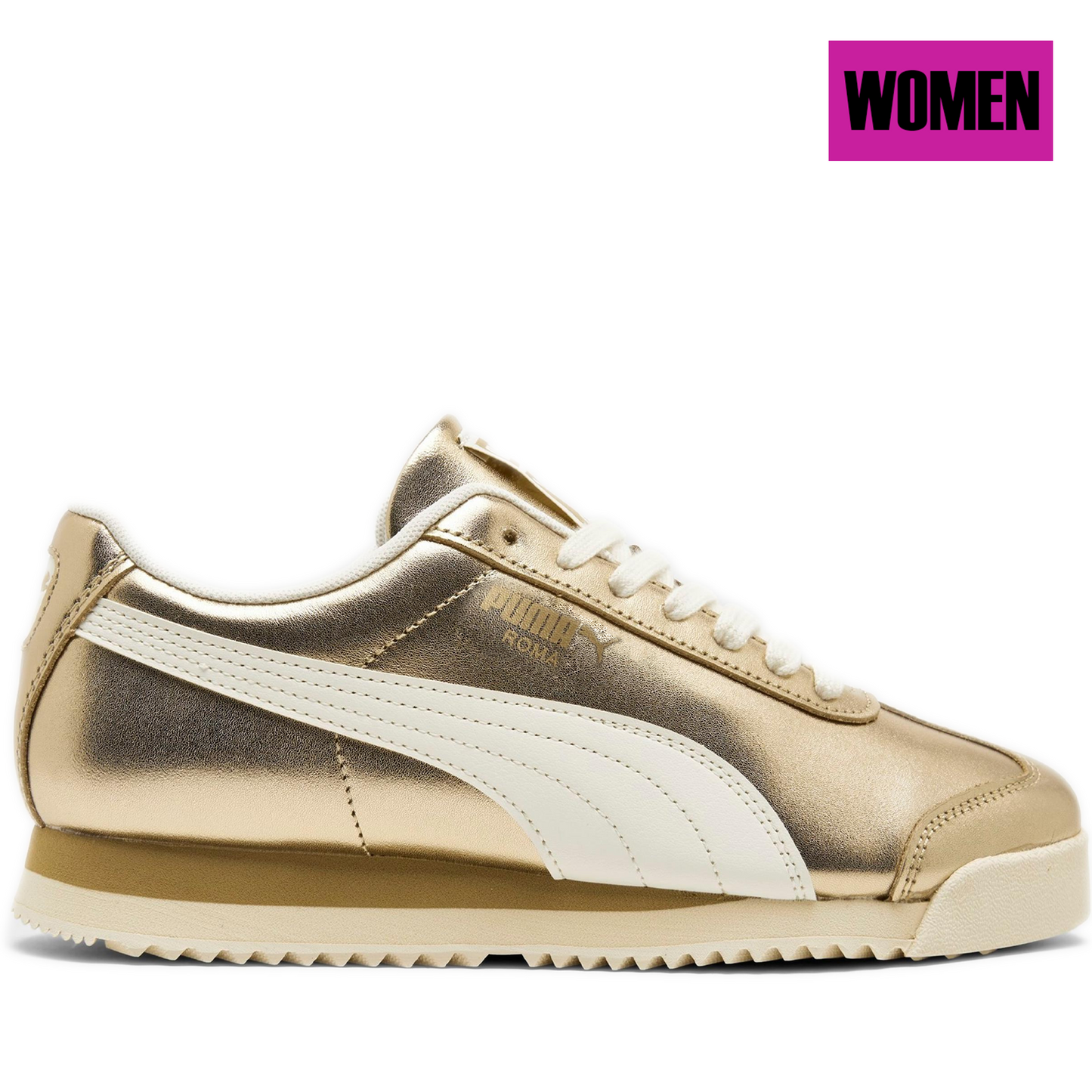 Women's Puma Roma Chrome Shoes - Gold