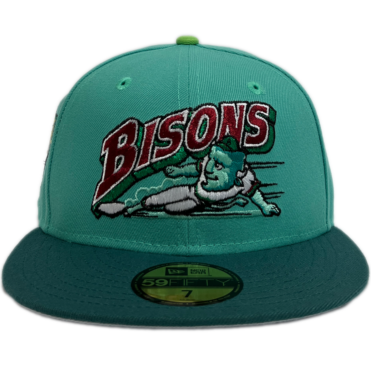 New Era Buffalo Bisons 59Fifty Fitted Hat - Mint/ Pine green