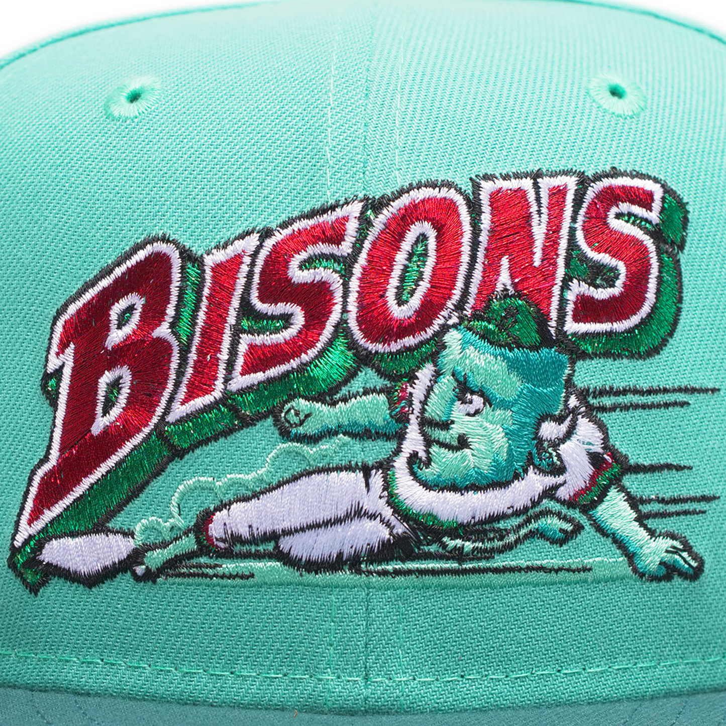 New Era Buffalo Bisons 59Fifty Fitted Hat - Mint/ Pine green