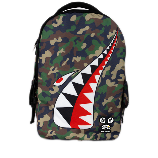 Streetz Iz Watchin Camo Shark Backpack -  Green /Camo