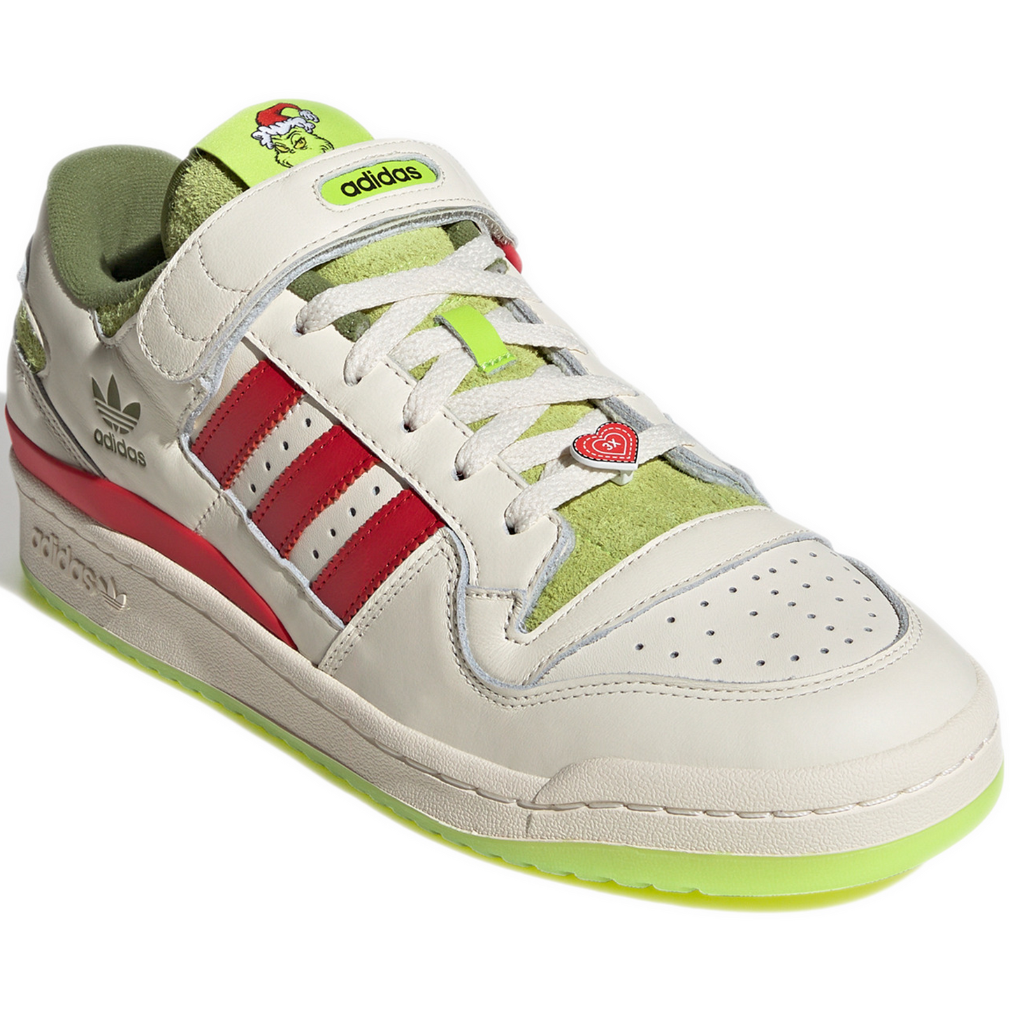 Men's Adidas Forum Low X The Grinch Shoes - White/ Red/ Green