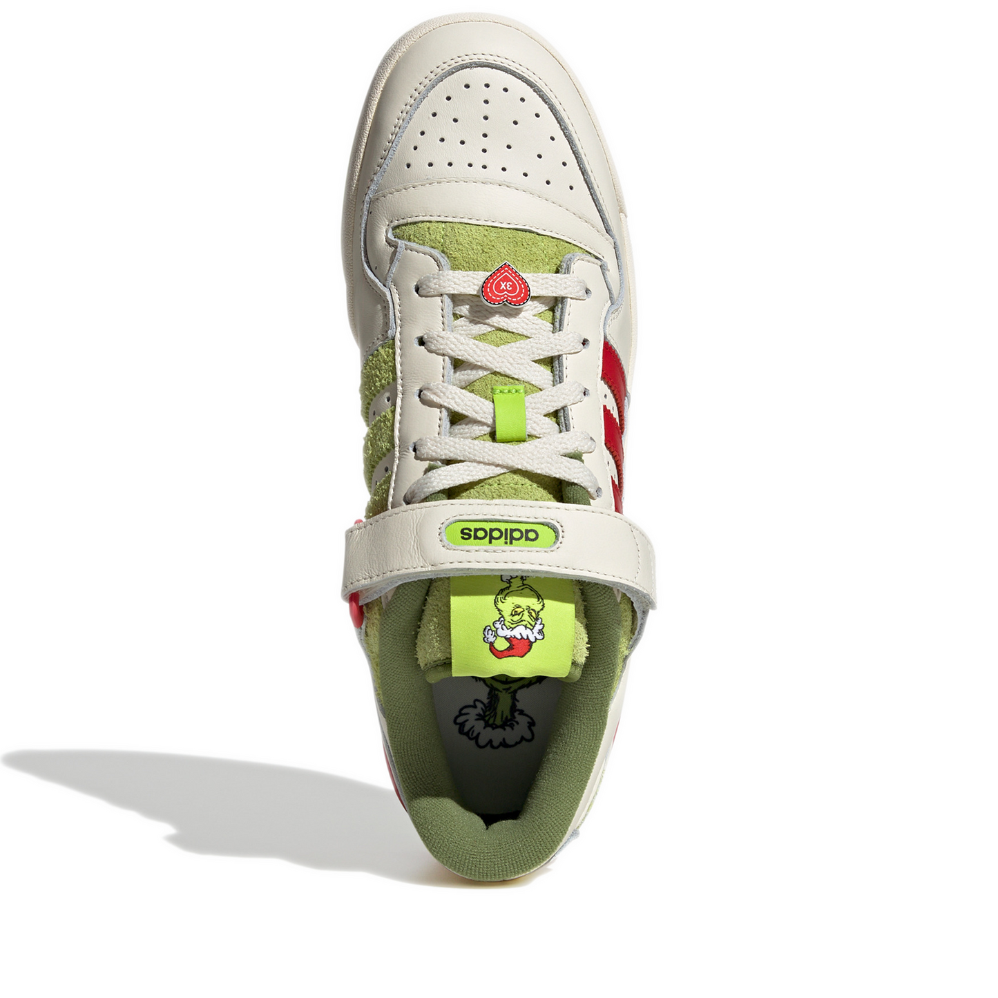 Men's Adidas Forum Low X The Grinch Shoes - White/ Red/ Green