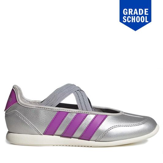 Grade School Adidas Barreda Mary Jane Junior - Silver Metallic / Purple Burst / Off White Silver Metallic Purple Burst Off White