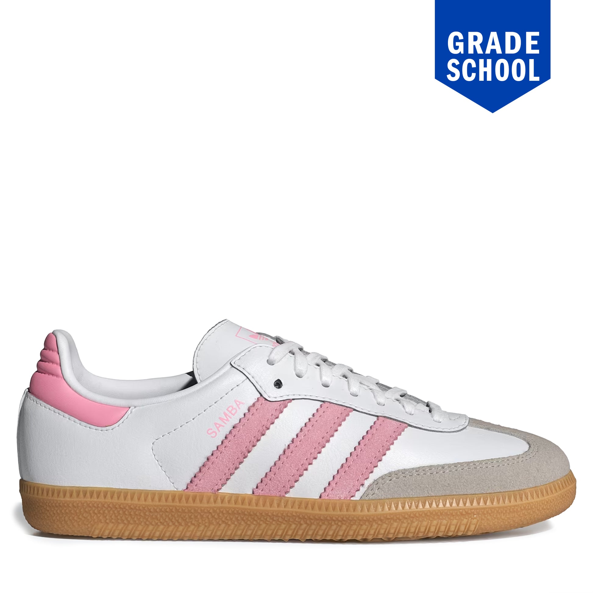Grade School Adidas Samba OG - Cloud White / Light Pink Cloud White Light Pink Gum