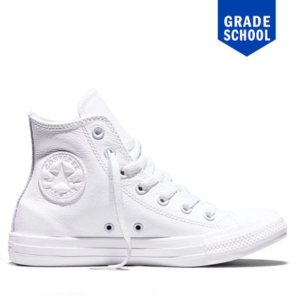 Converse Chuck Taylor All Star Leather High Top GS - White Monochrome