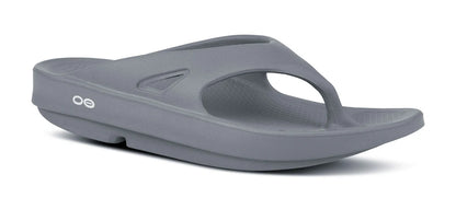 Grade School OOFOS Thong Recovery Sandal - Slate