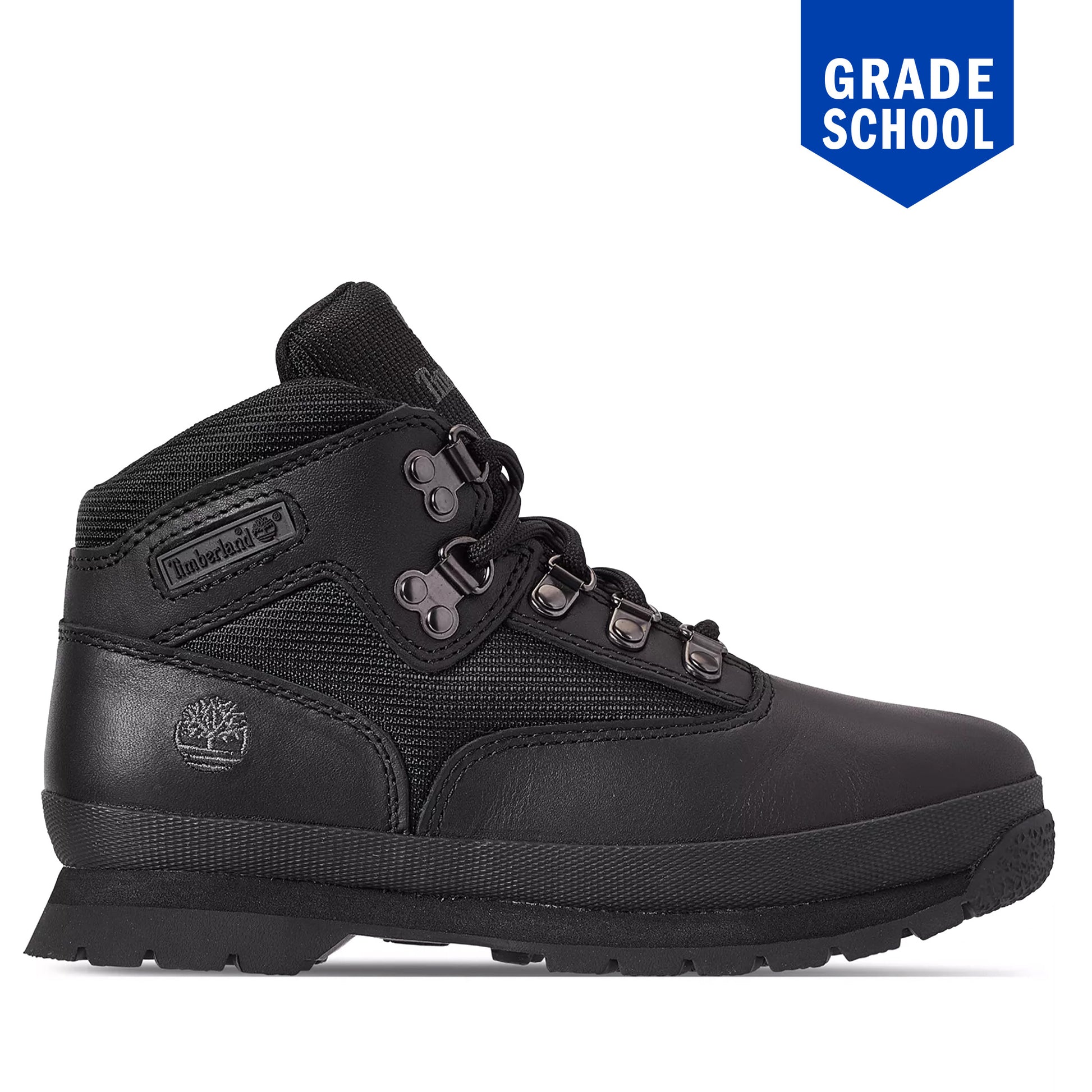 Grade School Timberland Euro Hiker Mid Lace Up Boots - Black Black