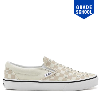 Vans Classic Slip On Checkerboard Studs GS - Turtledove