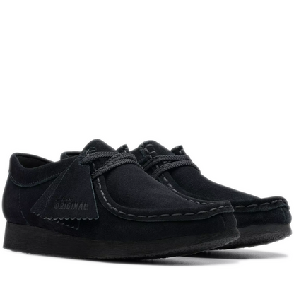 Grade School Clarks Wallabee Older - Black Suede