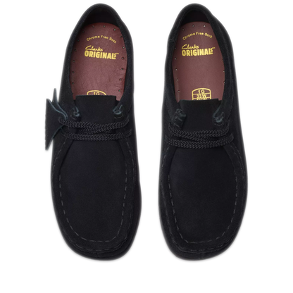 Grade School Clarks Wallabee Older - Black Suede