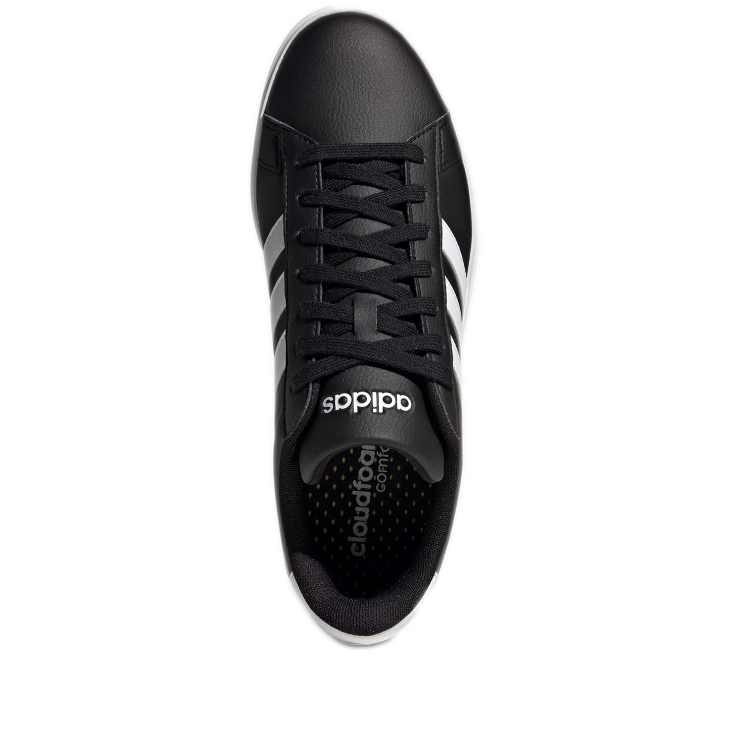 Men's Adidas Grand Court Shoes - Core Black / Cloud White / Core Black