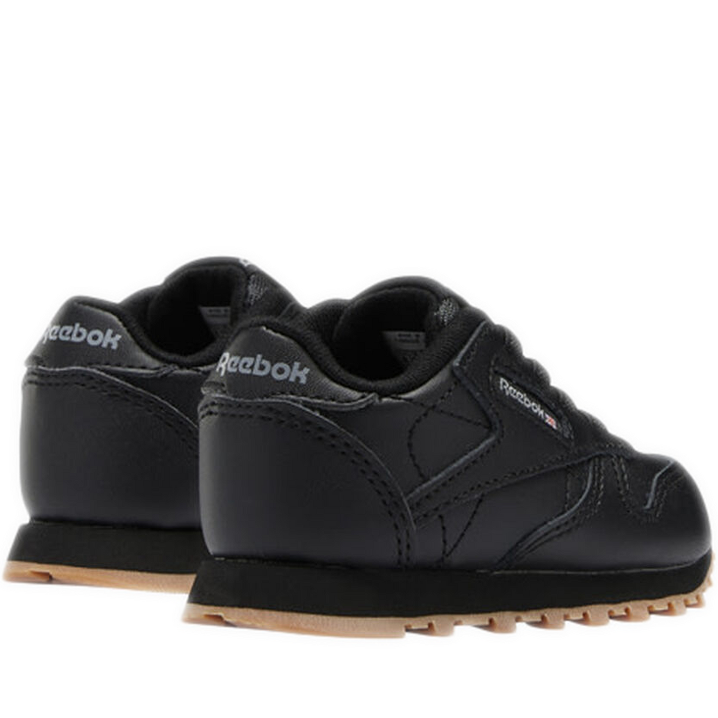 Infants Reebok Classic Leather Shoes - Core Black / Core Black / Reebok Rubber Gum-02