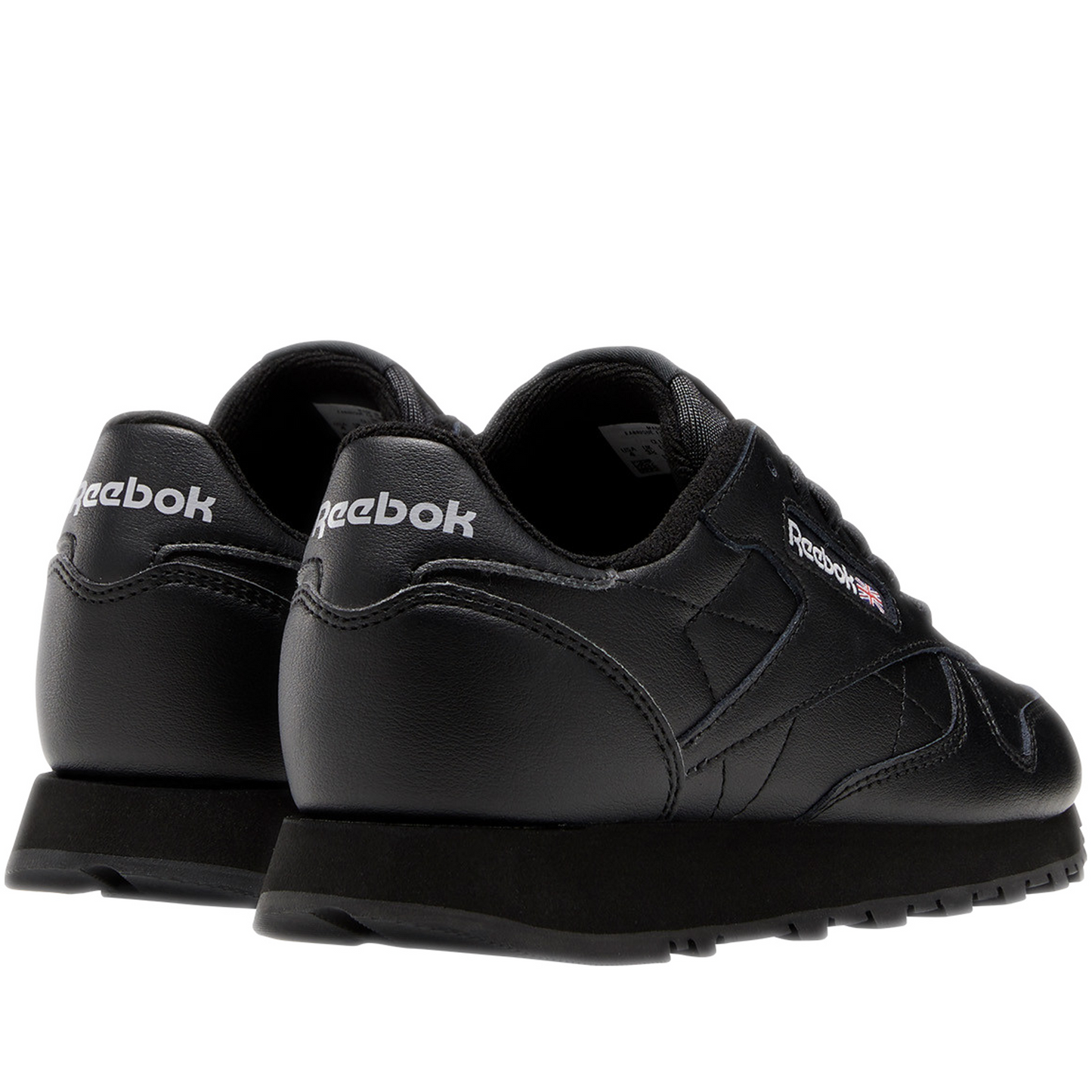 Grade School Reebok Classic Leather Shoes - Core Black / Core Black / Core Black