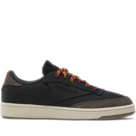 Men's Reebok Harry Potter Houses Club C 85 Shoes - Night Black / Terra Brown / Alabaster S04 Pearlized
