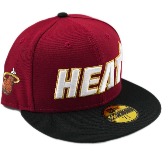 New Era Miami Heat 59Fifty Fitted Hat - Red/ Black