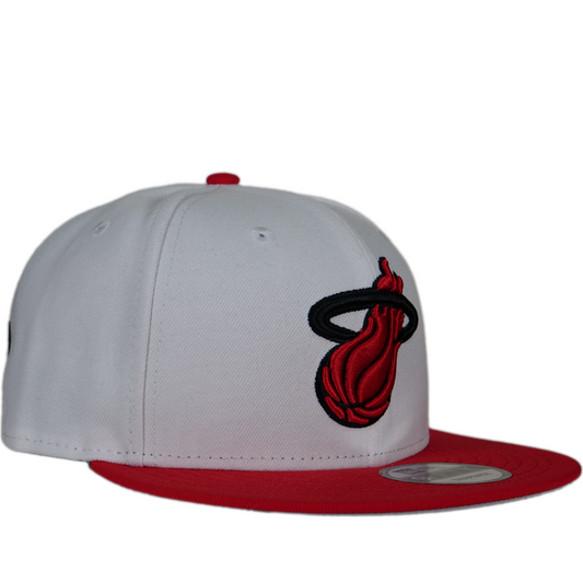 New Era NBA Miami Heat 9FIFTY Snapback- White/ Red/ Grey
