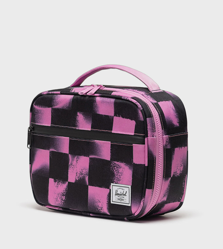 Herschel Pop Quiz Lunch Box - Stencil Checker / Opera Mauve