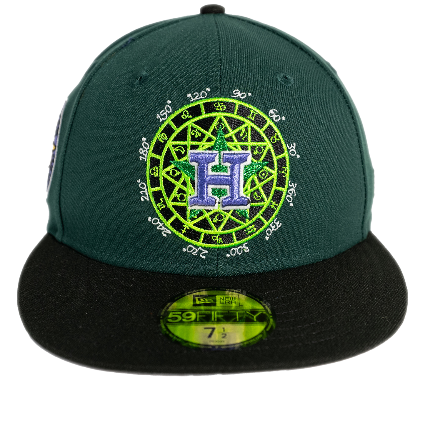 New Era Houston Astros 59Fifty Fitted Hat - Dark Green/ Black