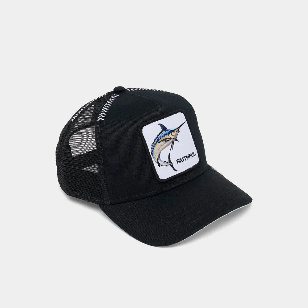 Goorin Bros. Trucker Hat | Faithful Fish - Blue/Black