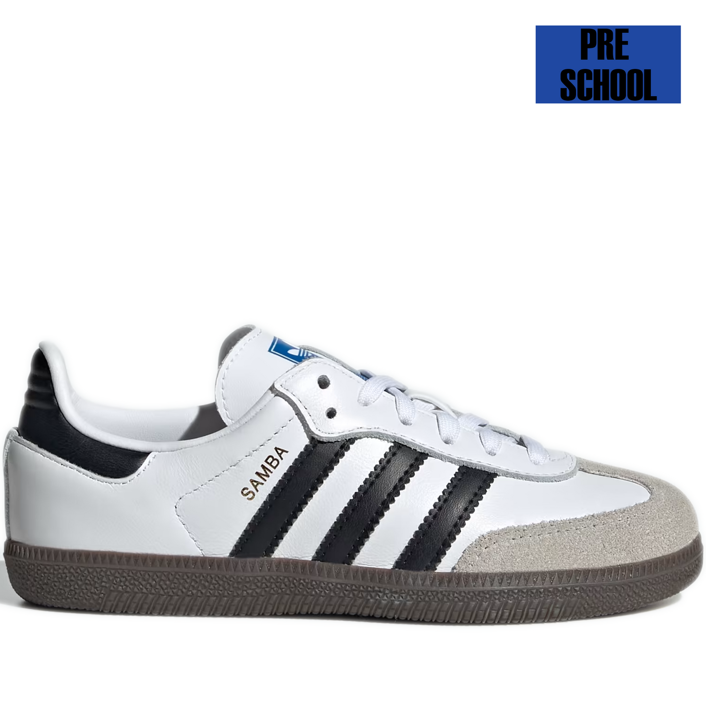 Pre School Adidas Samba OG Shoes - Cloud White / Core Black / Clear Granite