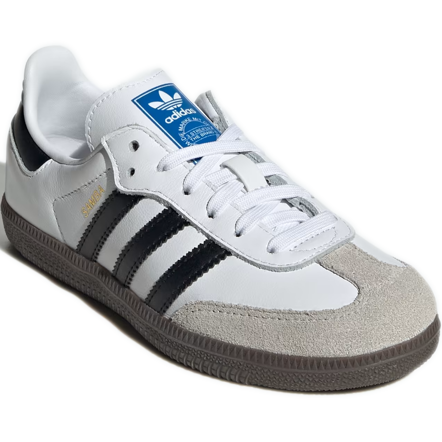 Pre School Adidas Samba OG Shoes - Cloud White / Core Black / Clear Granite