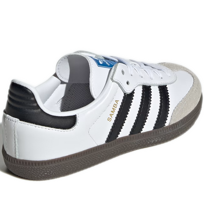 Pre School Adidas Samba OG Shoes - Cloud White/Core Black/Clear Granite
