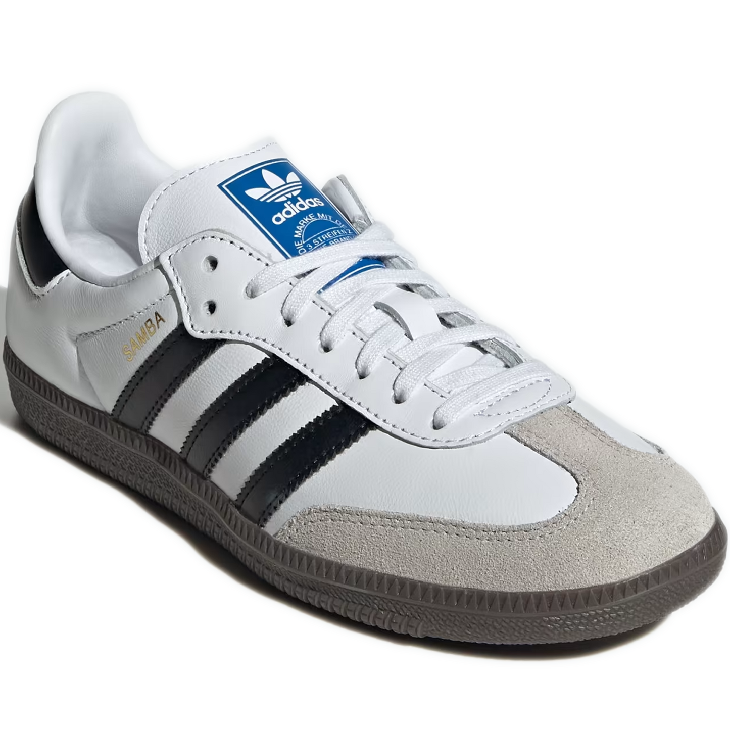 Grade School Adidas Samba OG Shoes - Cloud White / Core Black / Clear Granite