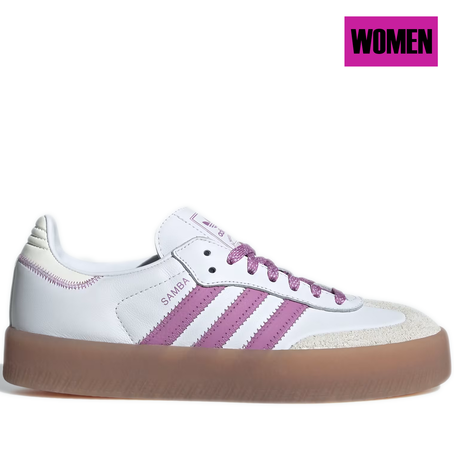 Women's Adidas Sambae Shoes - Cloud White / Preloved Purple / Off White