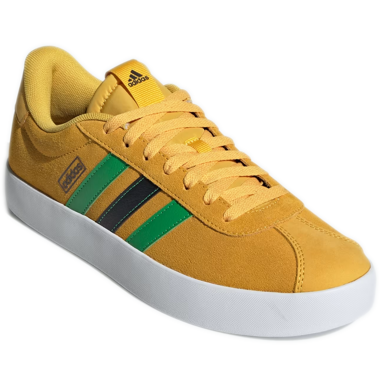 Men's Adidas VL Court 3.0 Shoes - Bold Gold / Vivid Green / Core Black