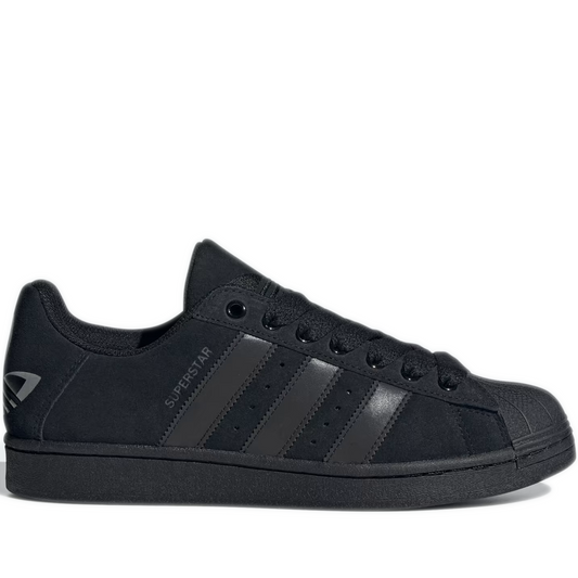 Men's Adidas Superstar Shoes - Black/ Reflect/ grey