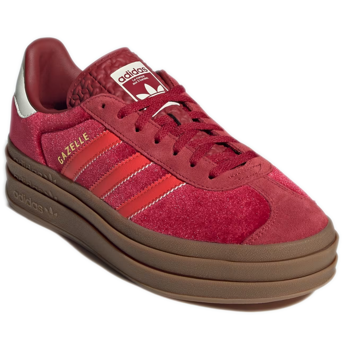 Women's Adidas Gazelle Bold Shoes - Red / Bright Red / Off White