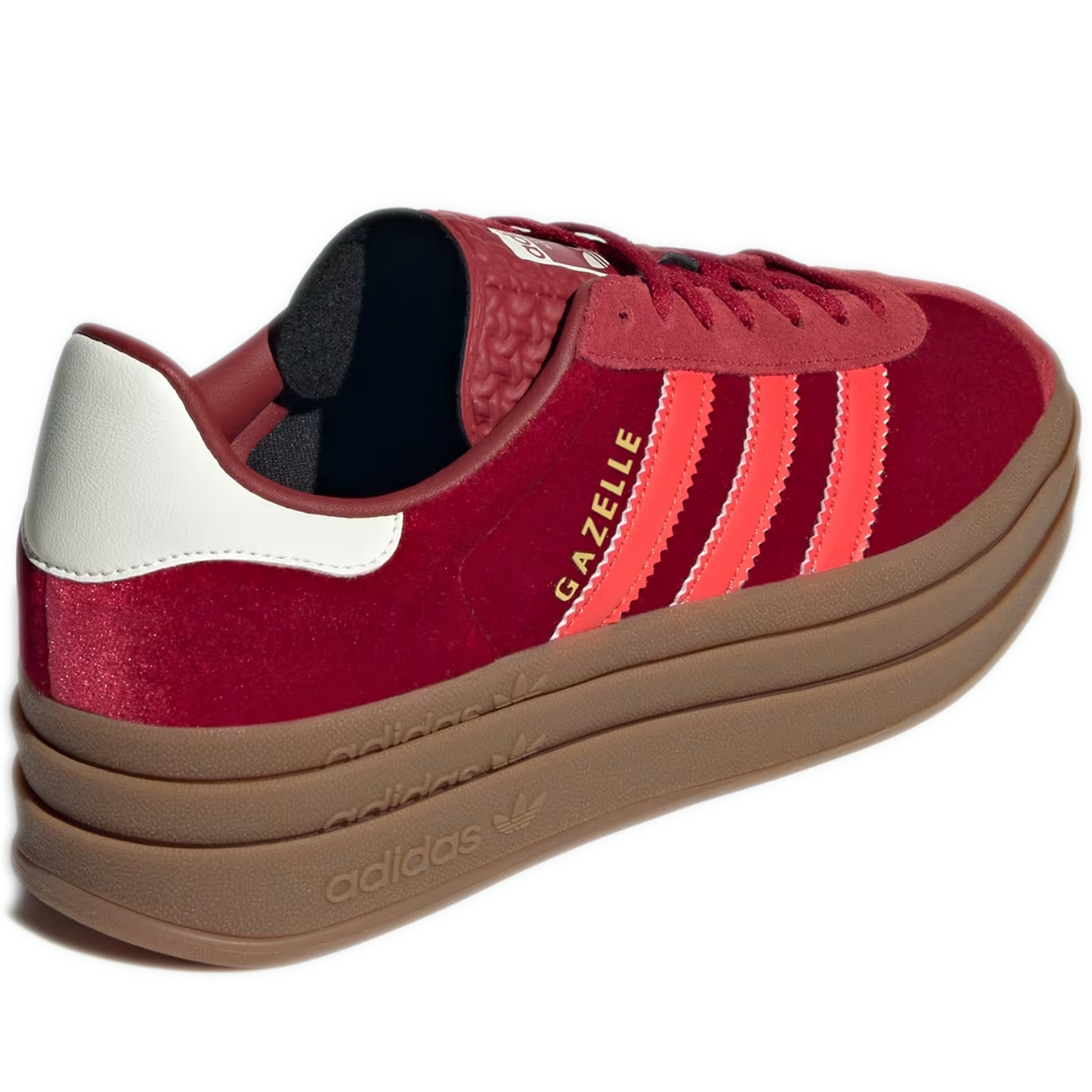 Women's Adidas Gazelle Bold Shoes - Red / Bright Red / Off White