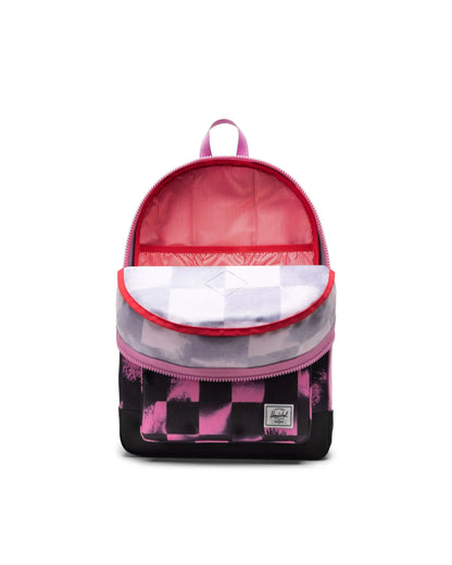 Herschel Heritage Youth Backpack - Stencil Checker Opera Mauve