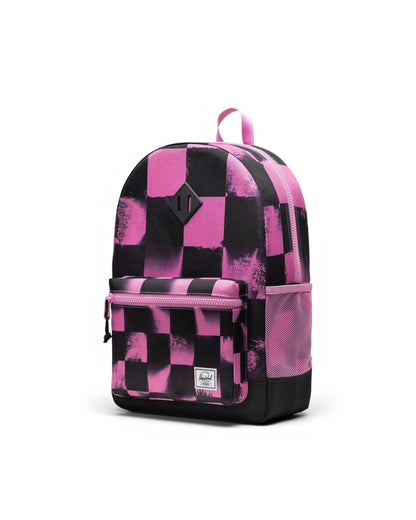 Herschel Heritage Youth Backpack - Stencil Checker Opera Mauve
