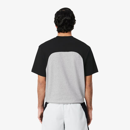 Men's Lacoste Cotton Jersey Colorblock T-Shirt - Black