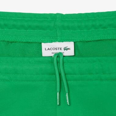 Men's Lacoste Logo Trim Cotton Fleece Shorts - Green