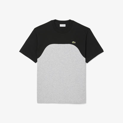 Men's Lacoste Cotton Jersey Colorblock T-Shirt - Black