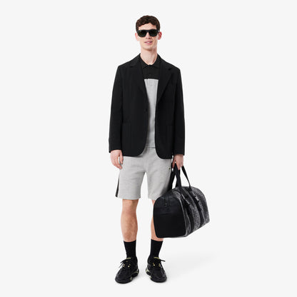 Men's Lacoste Cotton Fleece Colorblock Shorts - Black